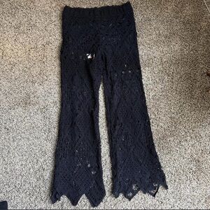 Zara Black Crochet Trousers